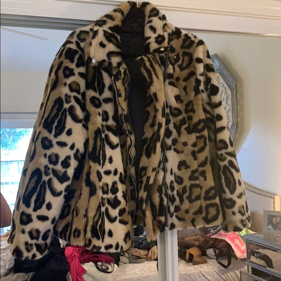 INC International Concepts Jackets & Blazers - Leopard fur coat